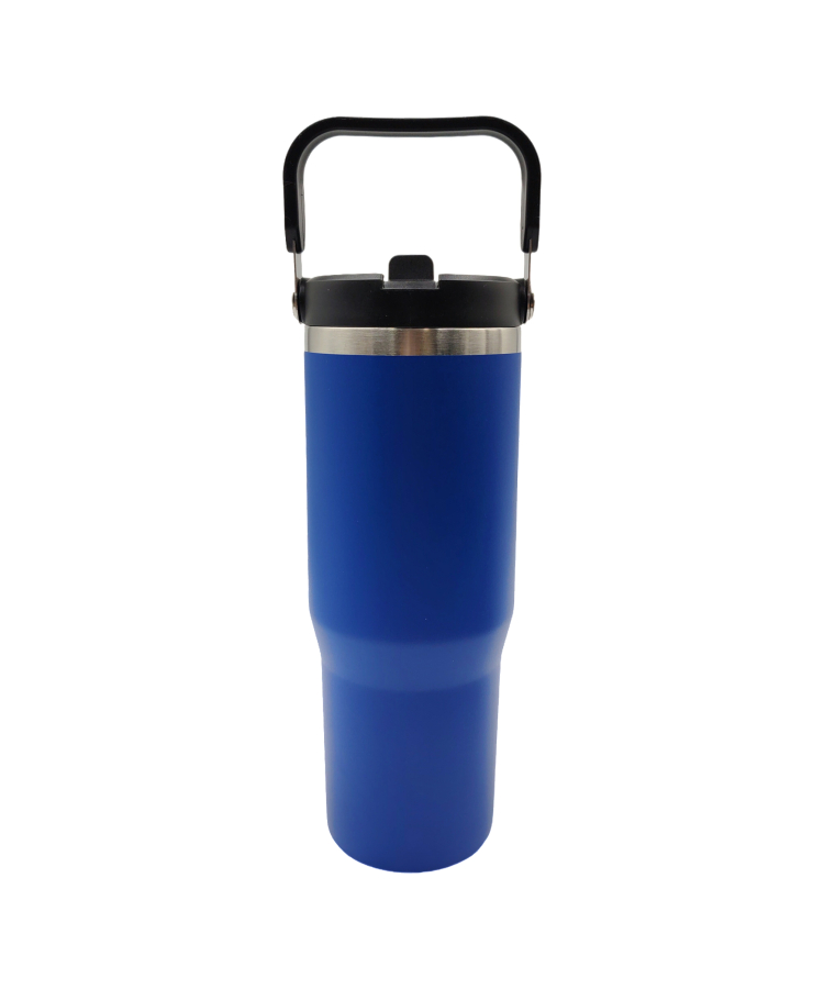 30oz. Stainless Steel Insulated Mug w/ Handle & Straw 5