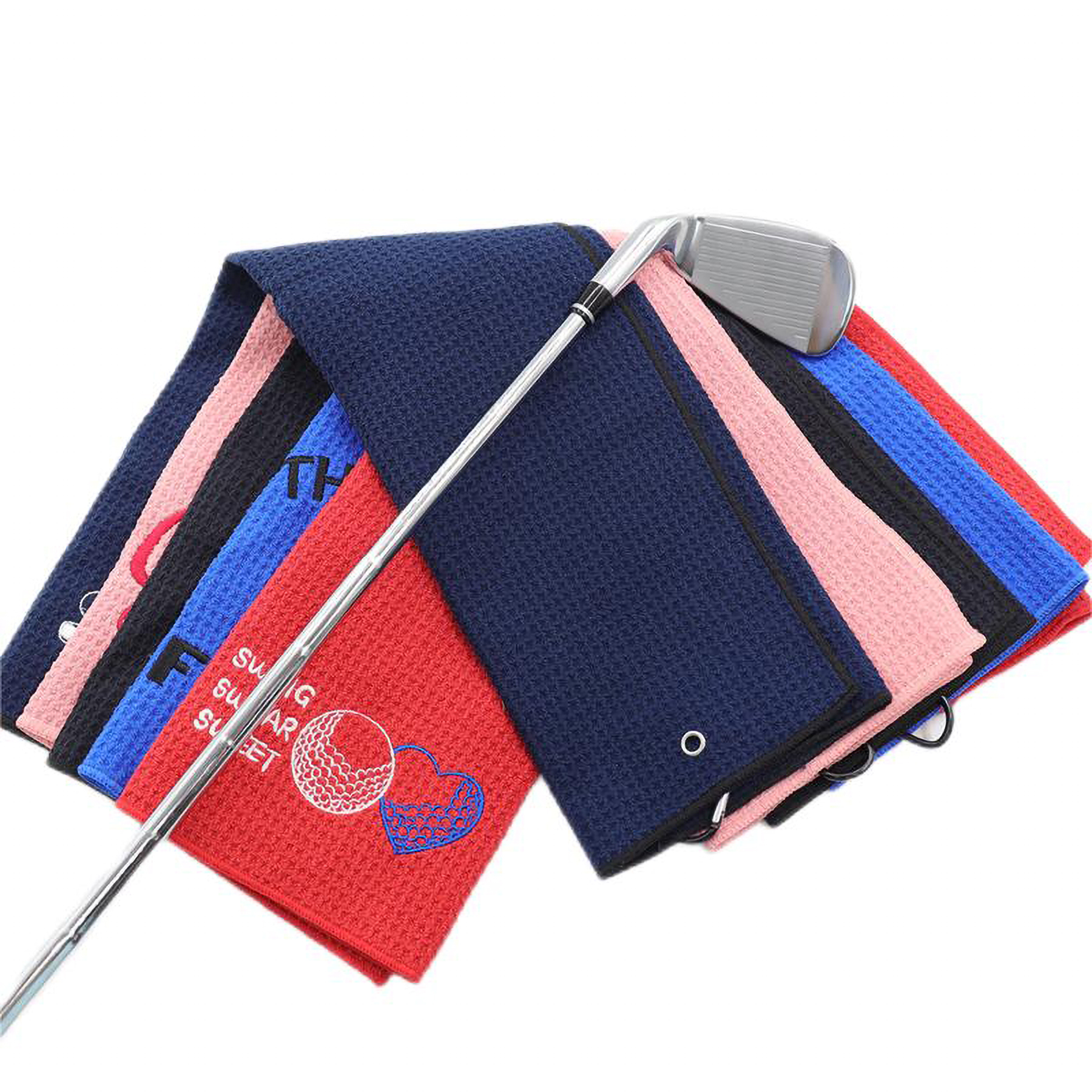 Waffle Pattern Golf Towel 6