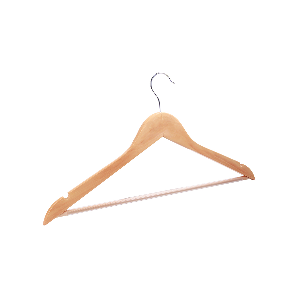 17 1/2" x 9" Solid Maple Clothes Hanger 2