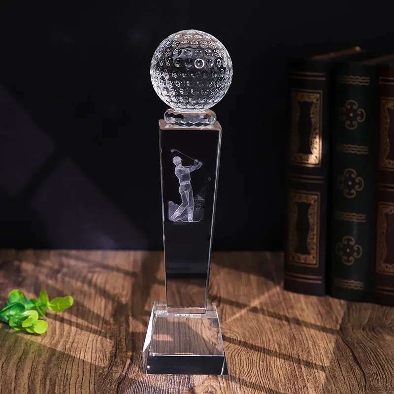 Crystal Golf Ball Trophy 5