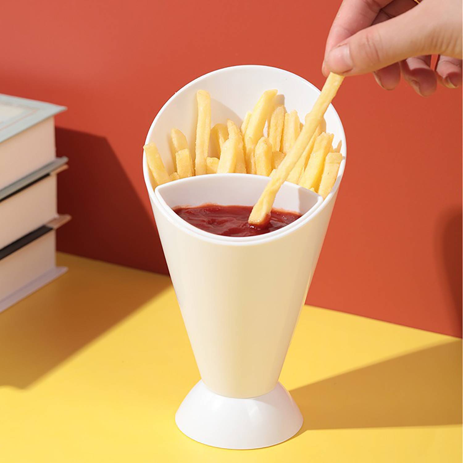 French Fries Plastic Angled Cup 4