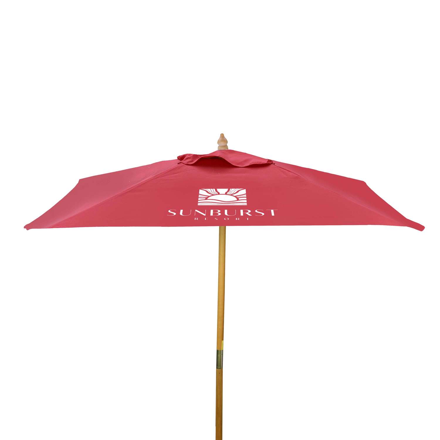 8' Square Wood Market Umbrella Kit (1 Imprint)