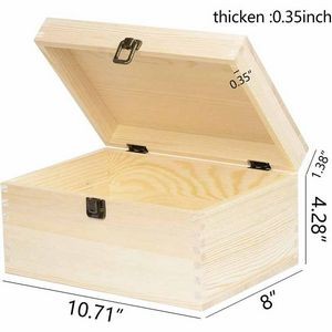 Natural DIY Rustic Wooden Craft Box 3
