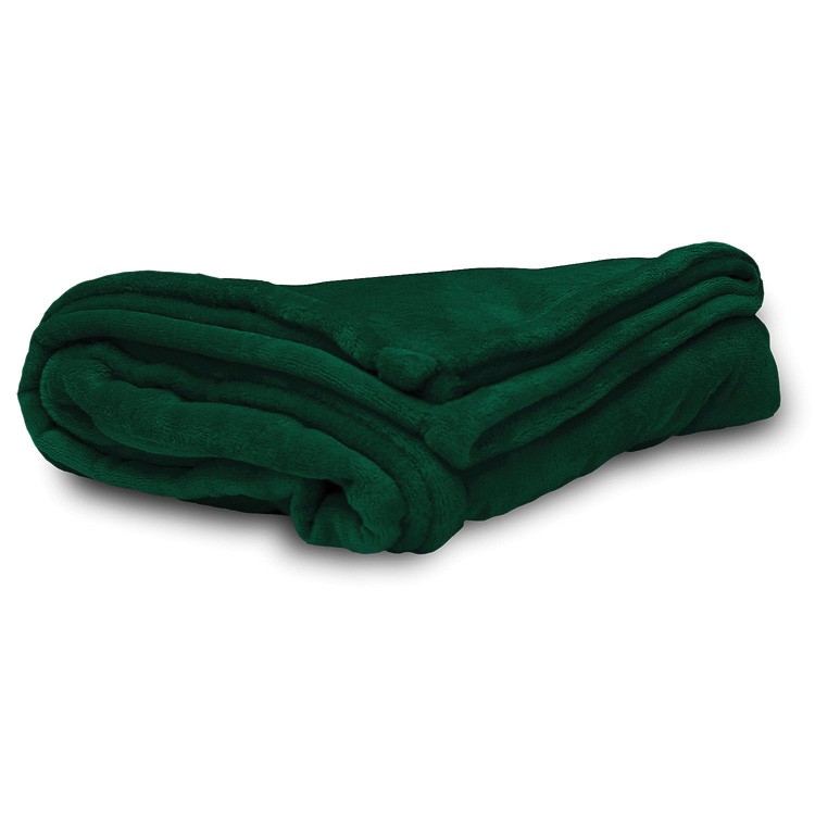Hunter Green Micro Fleece Throw Blanket 2