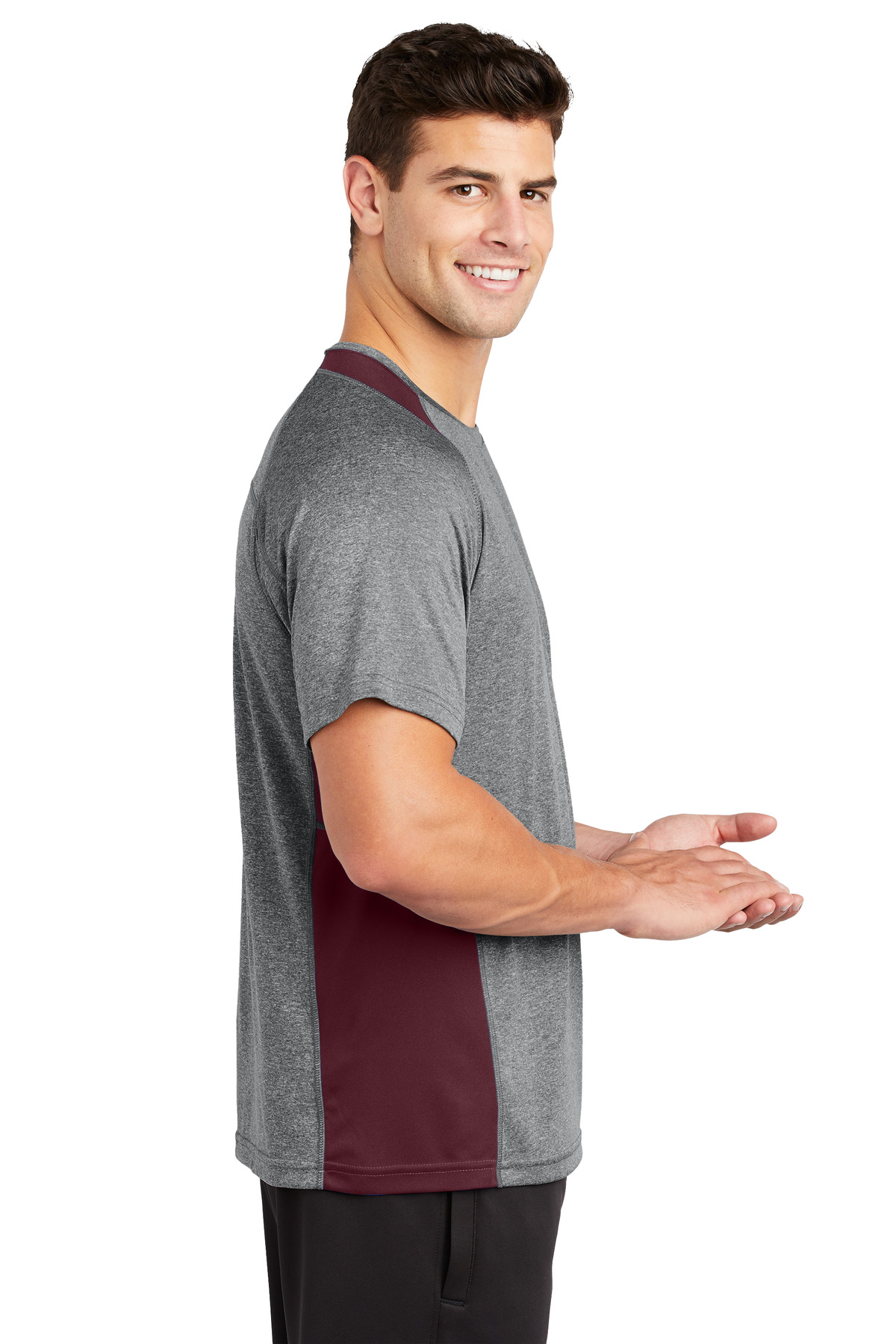 Sport-Tek Heather Colorblock Contender Tee. ST361 27