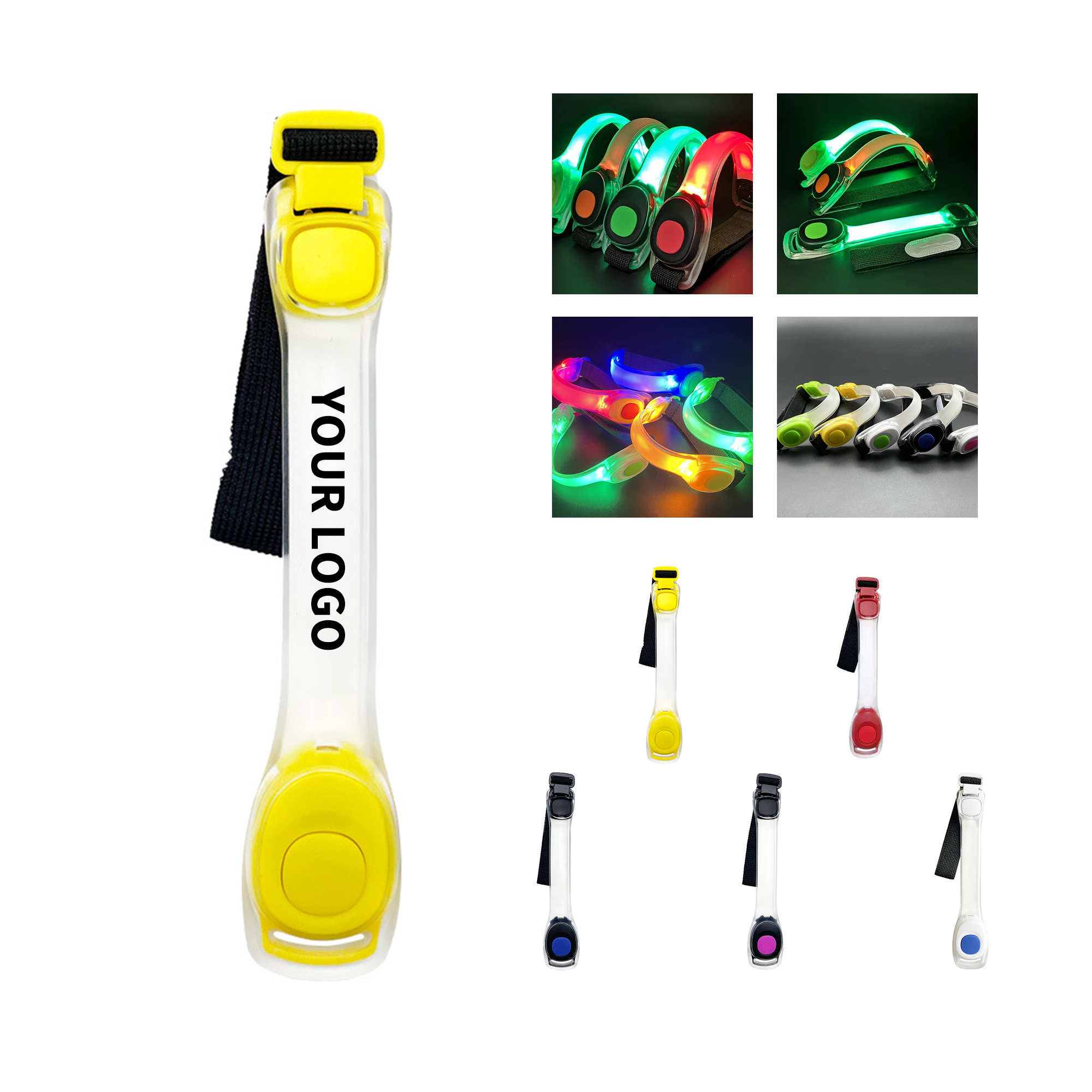 PVC Lighted Safety Arm Band 7.3" Length X 1.4" Width 3