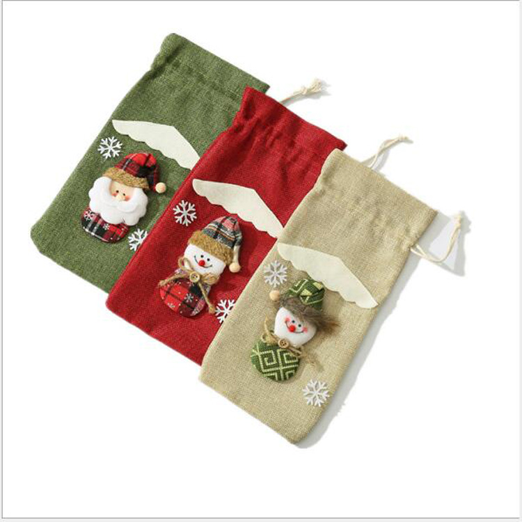Christmas Wine Bottle bag 4