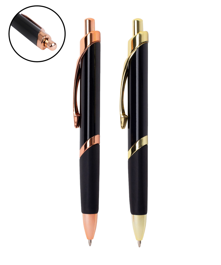 Union Printed - 3 Sided Click Metal Pen 1