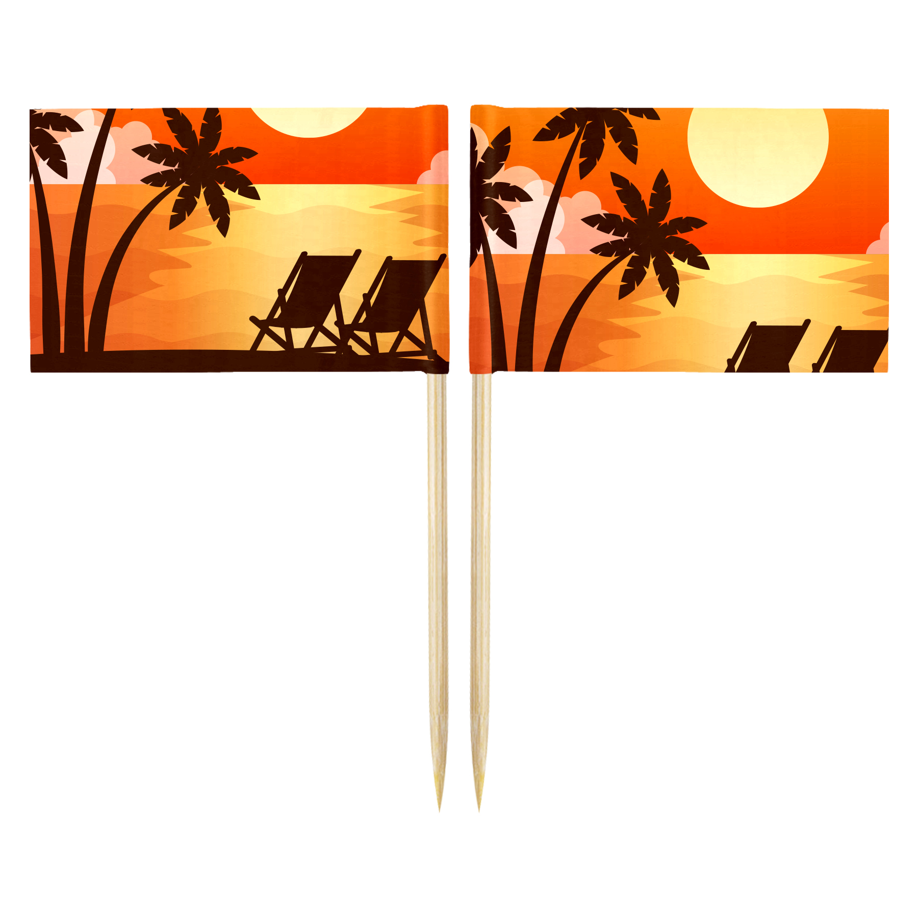 Rectangle 10CM Toothpick Flag 1