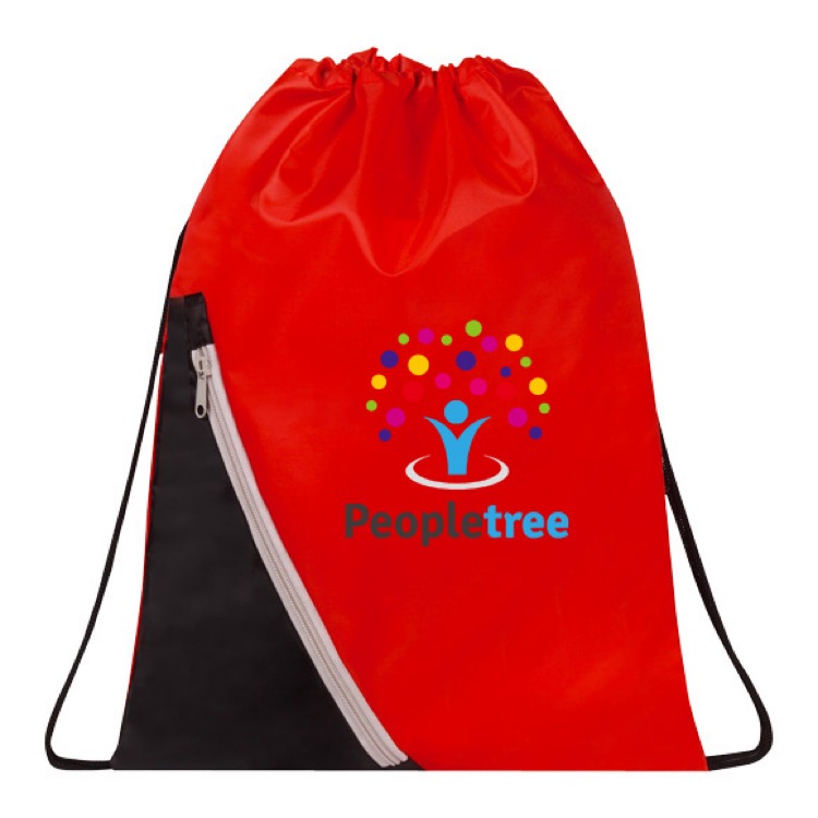 Zip Line Drawstring Backpack 4