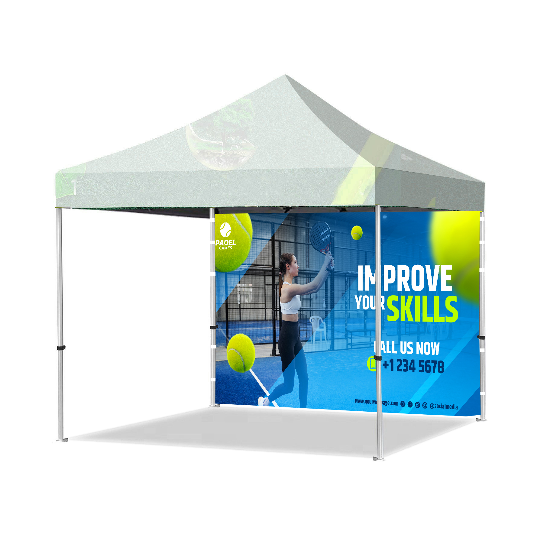 10' Tent Wall (Full-Bleed Dye Sublimation) 1