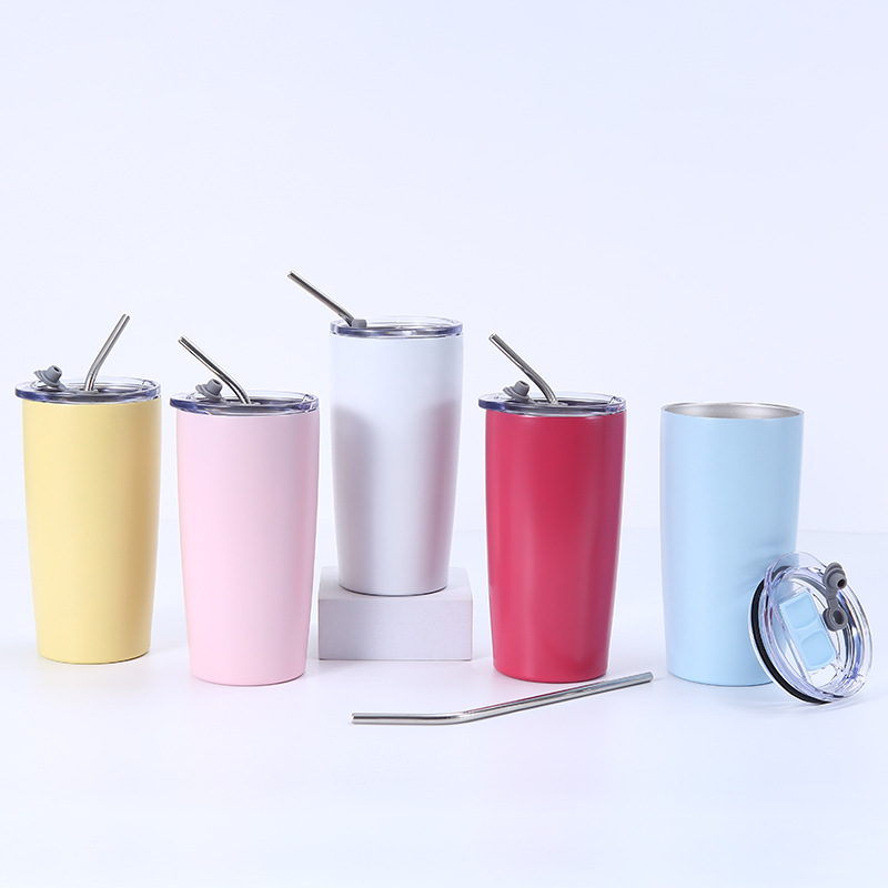 20oz Stainless Steel Insulated Mug with Straw 5