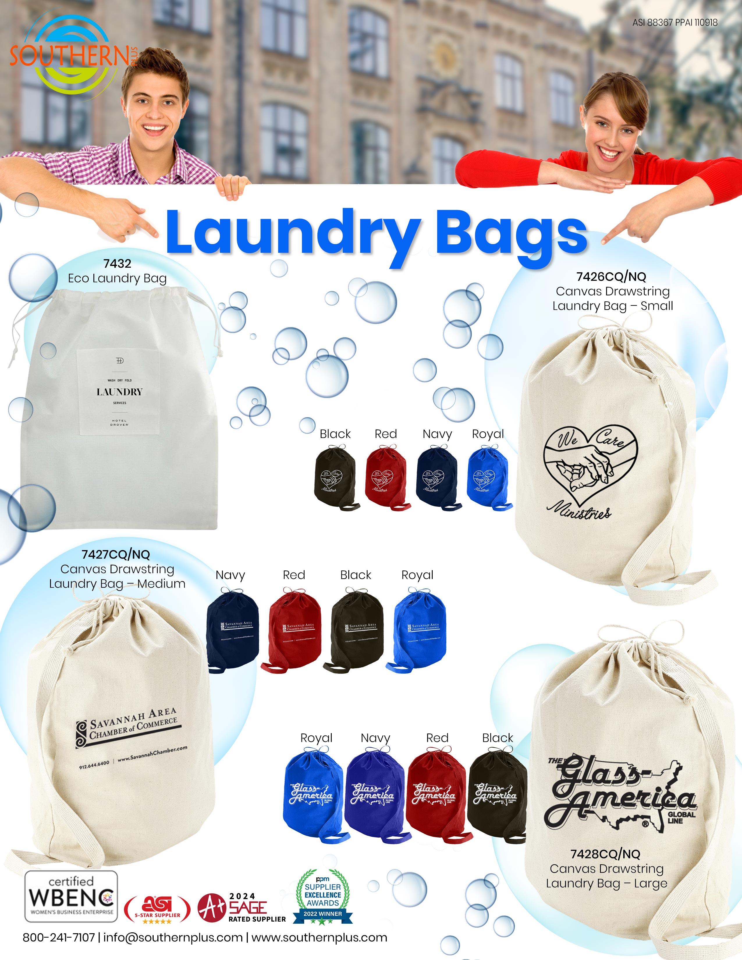 Canvas Drawstring Laundry Bag - Medium 4