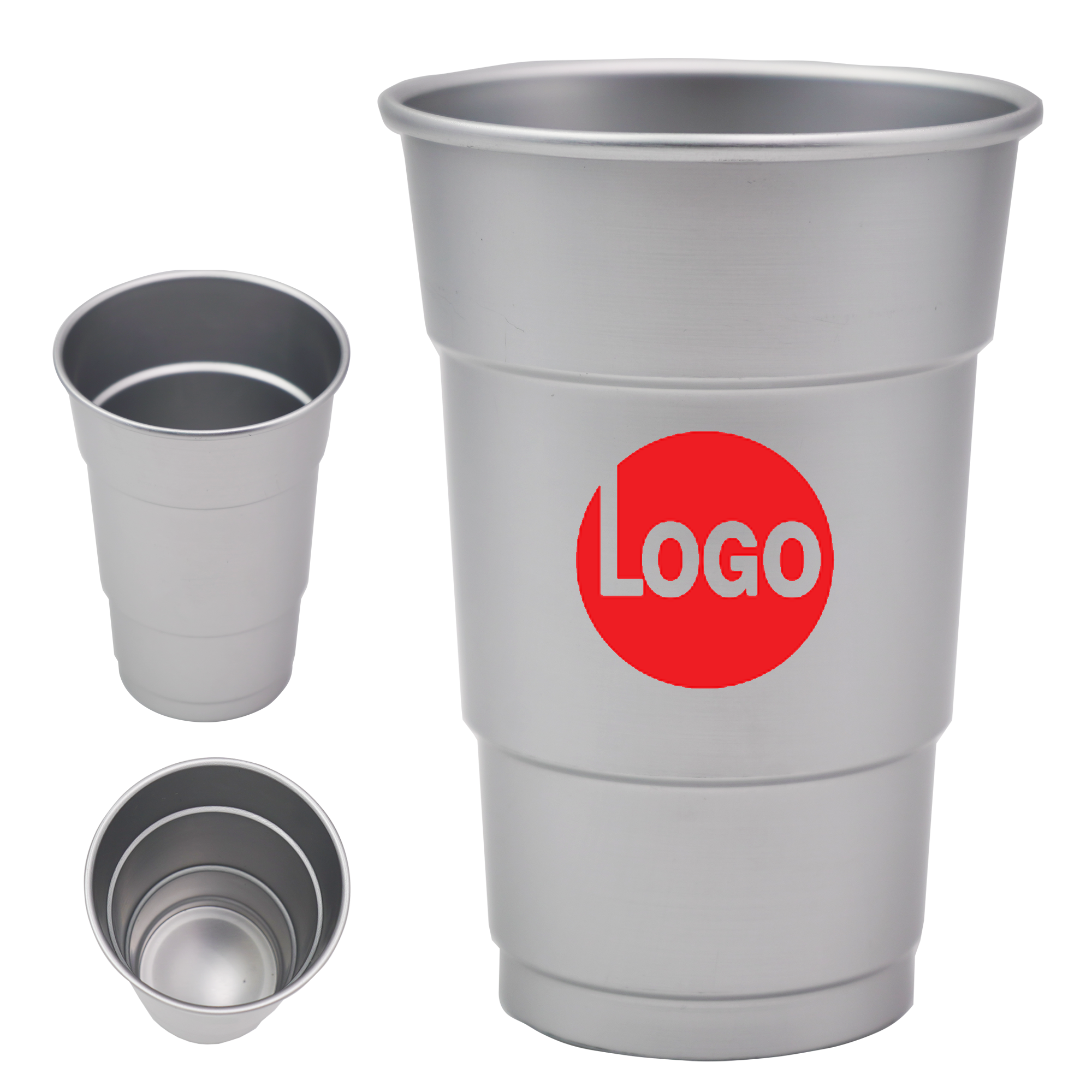 16oz. Aluminum Reusable Stadium Party Beer Cup 1