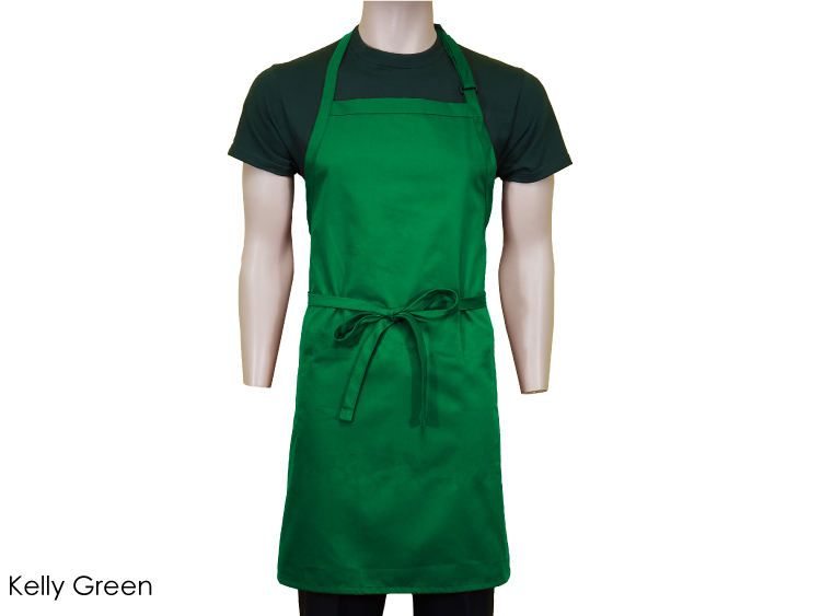 24 in. x 33 in. Spun-Polyester Adjustable Bib Apron (Blank) 29