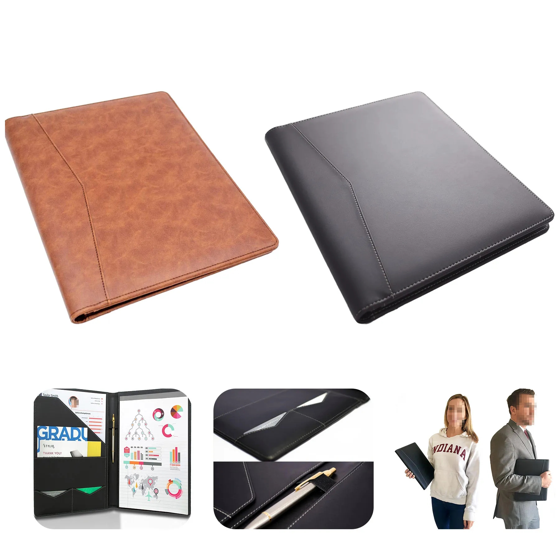 Portable Faux Leather folder 5