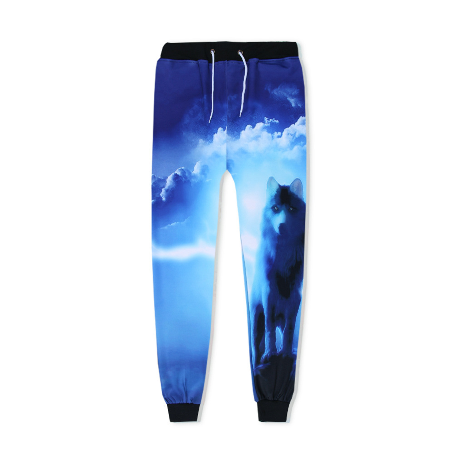 Men Drawstring Colorful Starry Sky Pattern Pants 8
