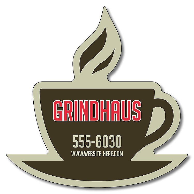 Magnet - Coffee Mug / Tea Cup / Hot Beverage Shape (3.5x3.5) 40 Mil Outdoor Safe 4