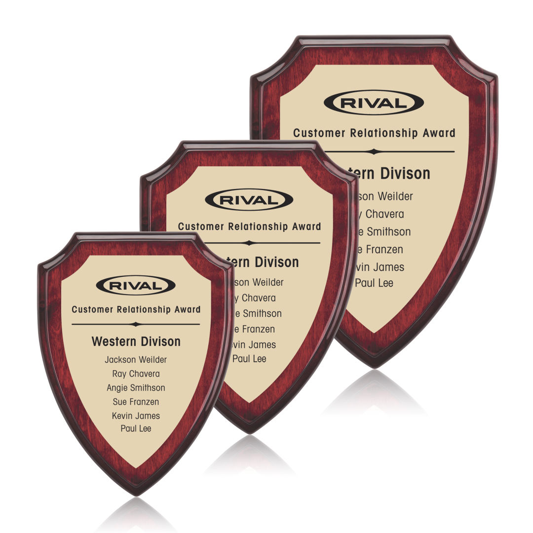 Montague/Everett Plaque - Rosewood/Gold