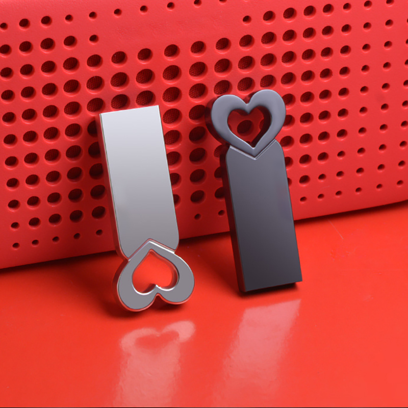 Heart Shape Metal USB Flash Drive 7