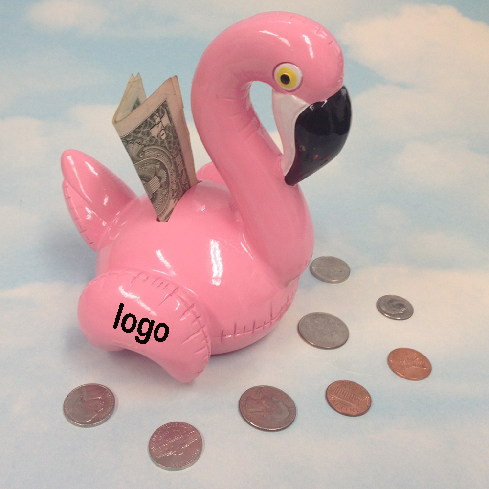 6.5" Inflatable Flamingo Coin Bank 1