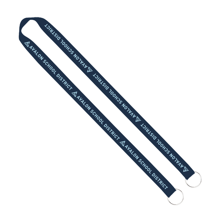 3/4" Screen Printed Lanyard with Double Clips 22
