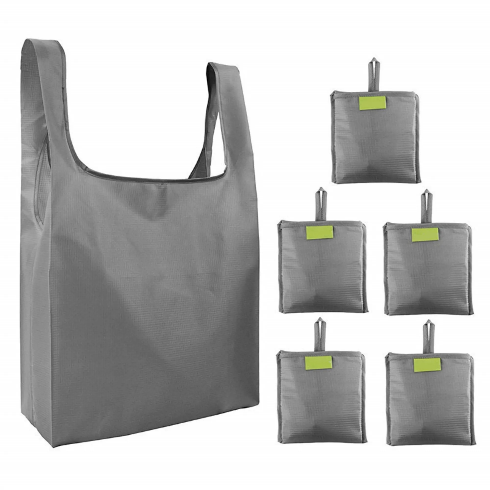Folding Portable Shopping Bag Reusable, custom tote bag with logo imprint 6