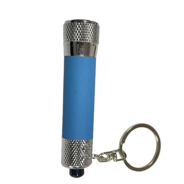 Rubber Finish 3 LED flashlight with Keyring 6