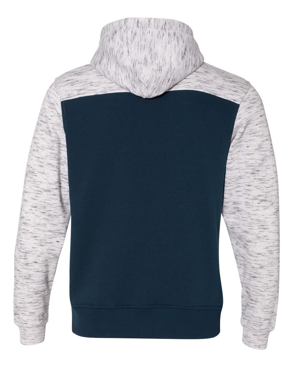 Men's Mélange Fleece Colorblocked Hooded Sweatshirt - 8676, custom hoodie or sweatshirt with logo imprint 19