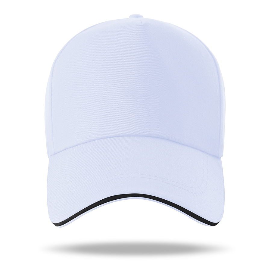 Stock Poly Cotton 5 Panel Cap, Double Buckle Back Fastener 18