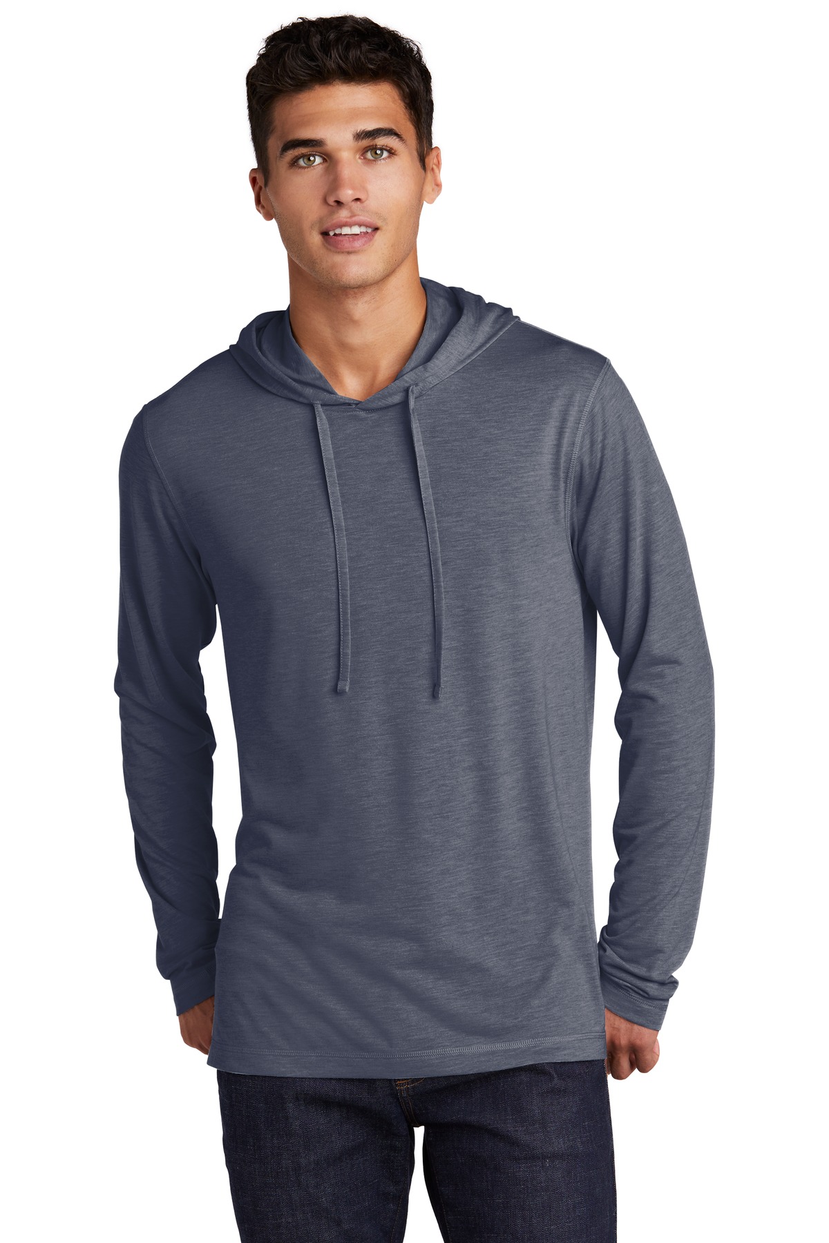 Sport-Tek PosiCharge Tri-Blend Wicking Long Sleeve Hoodie ST406, custom hoodie or sweatshirt with logo imprint 7