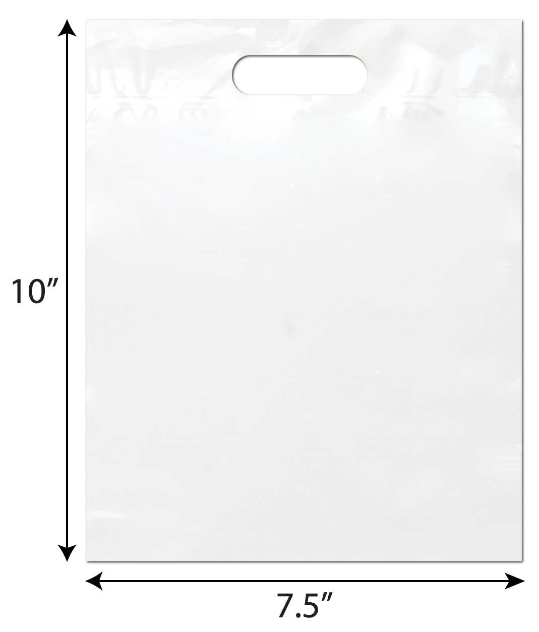 7.5" x 10" Fold Over Die Cut Handle Bag 2