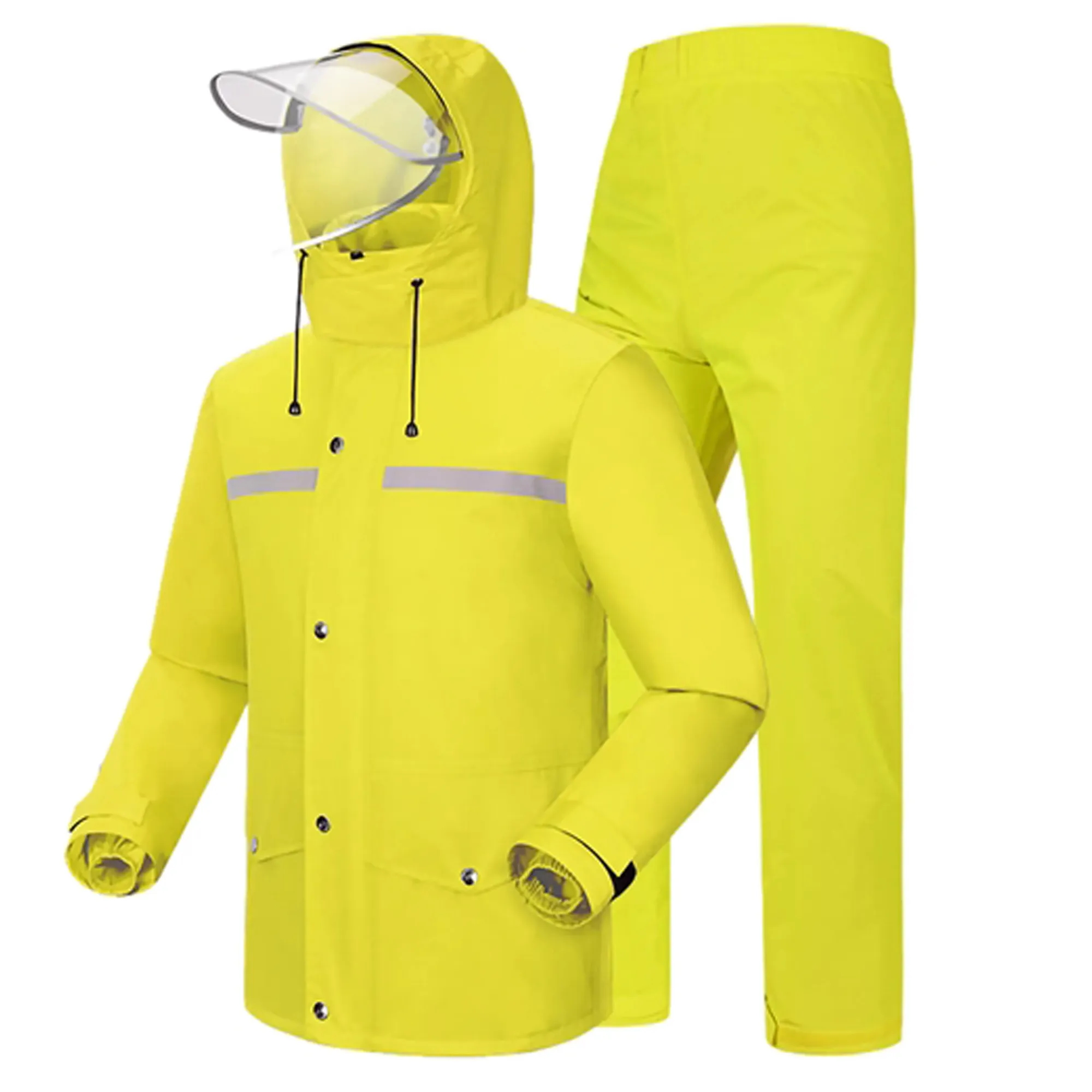Outdoor Hooded Raincoat Set with Transparent Cover MOQ 10 1
