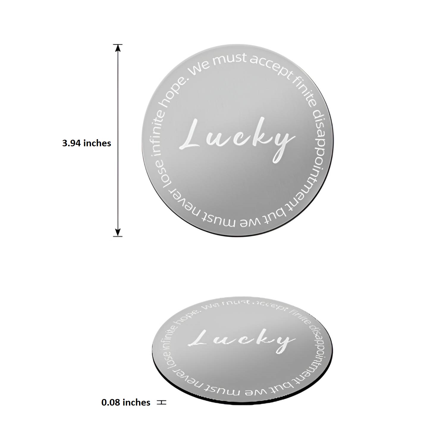 Silver Stainless Steel with EVA Base Coaster 3