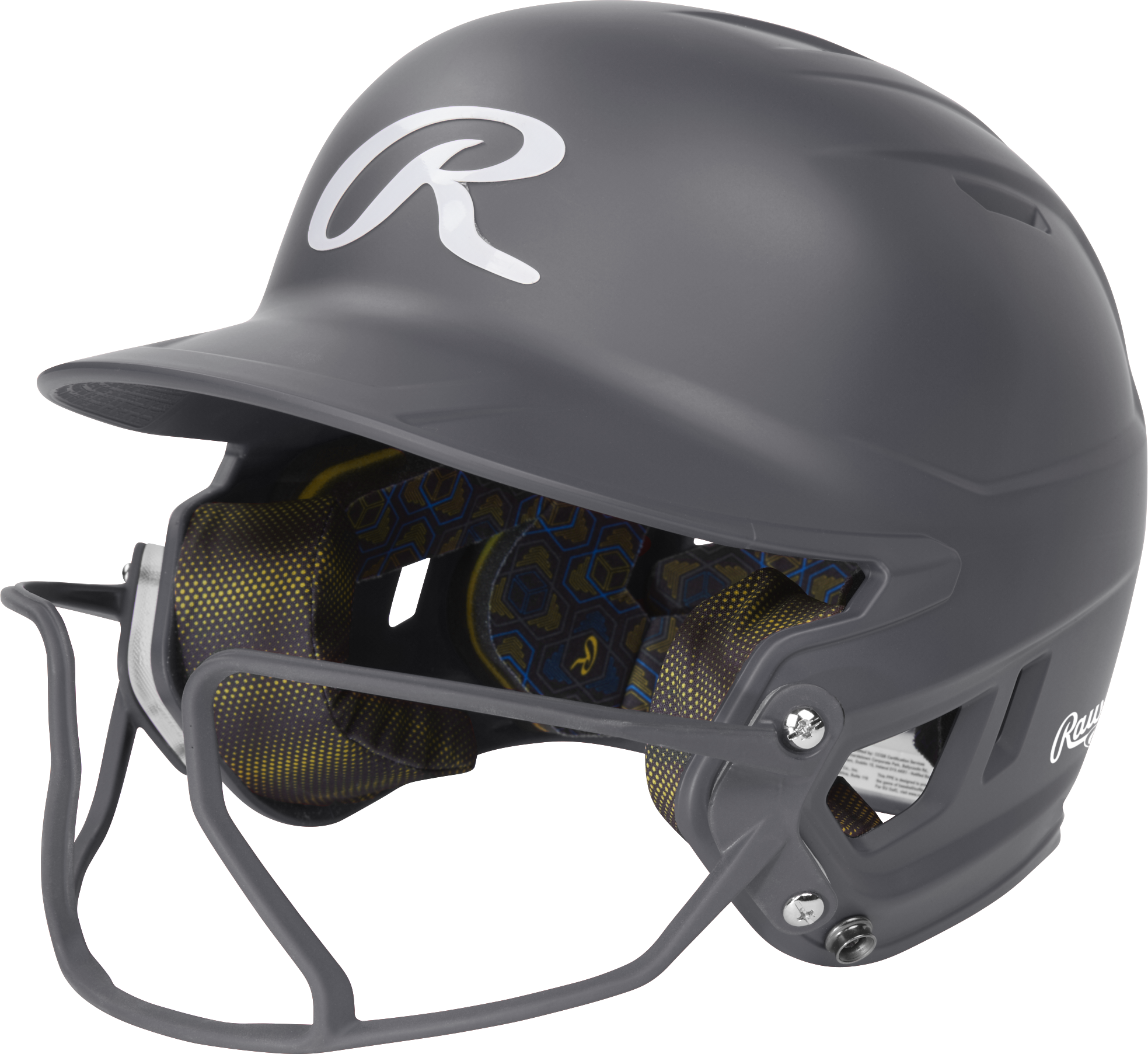 Rawlings Mach Hi-Viz 1-Tone Matte Batting Helmet with Attached Face Guard | Senior 2