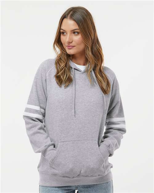 Women's Varsity Fleece Piped Hooded Sweatshirt - 8645 11