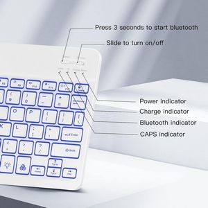 10 7 Colors Ultra Light Slim Portable Wireless Keyboard 11