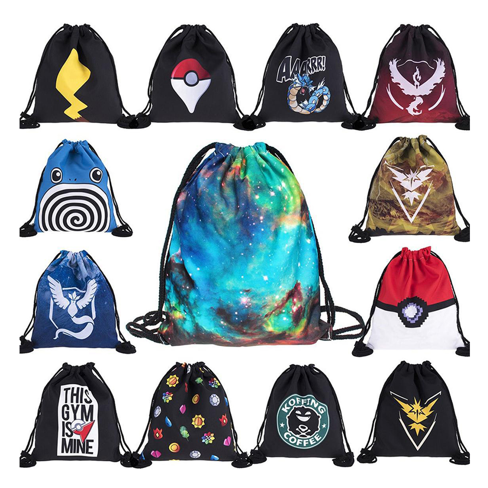 Drawstring Backpack Waterproof Daily Rucksack Book Bags 4