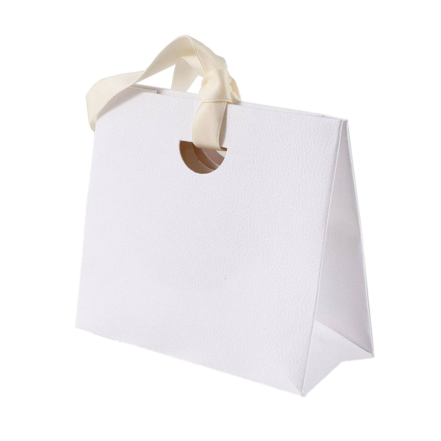 Colorful Paper Gift Tote Bags W/ Handheld Ribbon 13