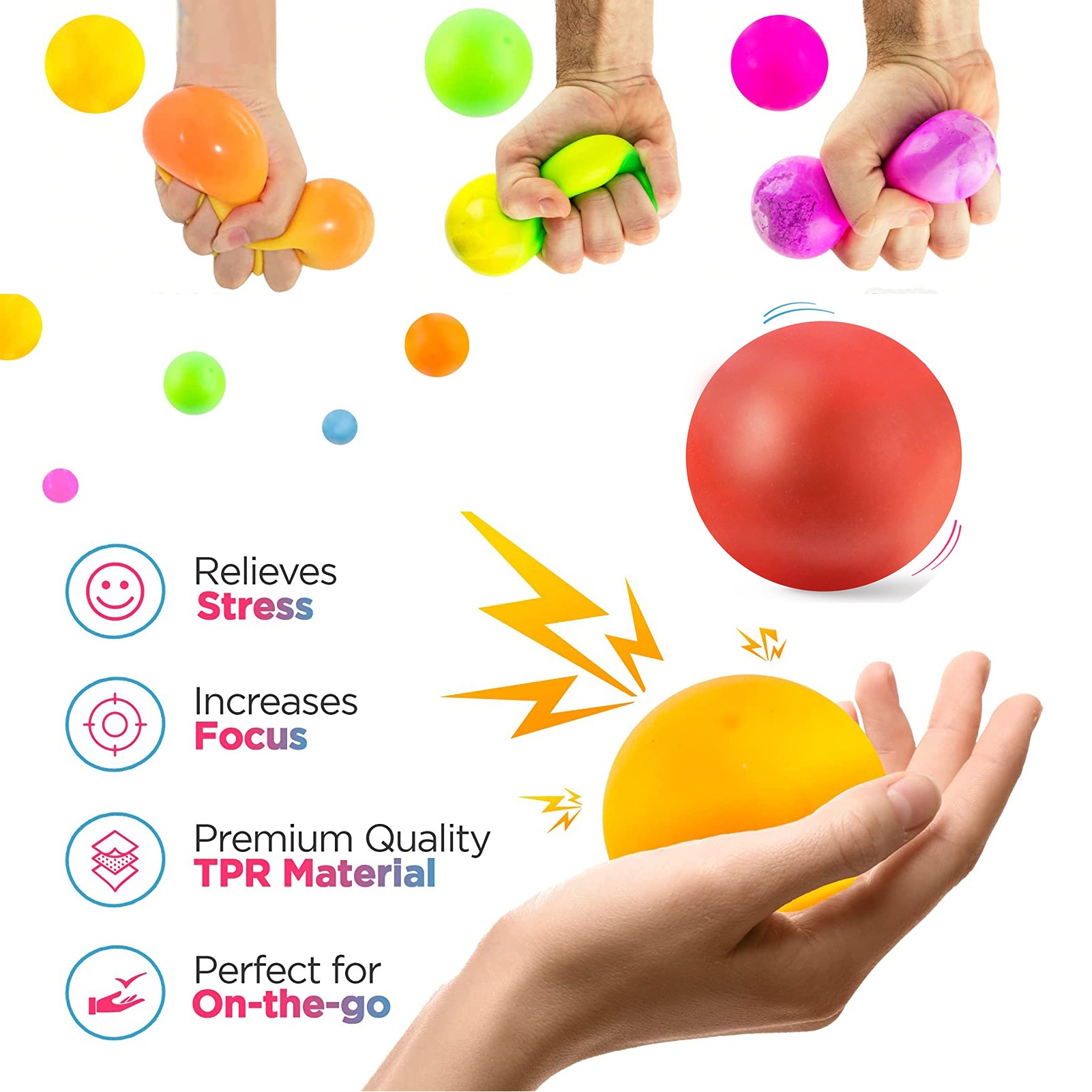 Adults and Kids Color Changing Stress Balls 2