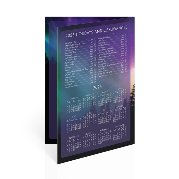Beautiful Sight Holiday Folded Calendar Cards 3