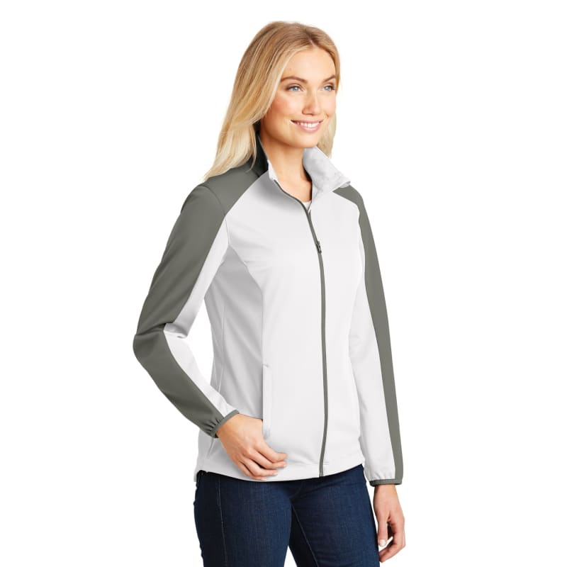 Port Authority Women's Active Colorblock Soft Shell Jacket. 9