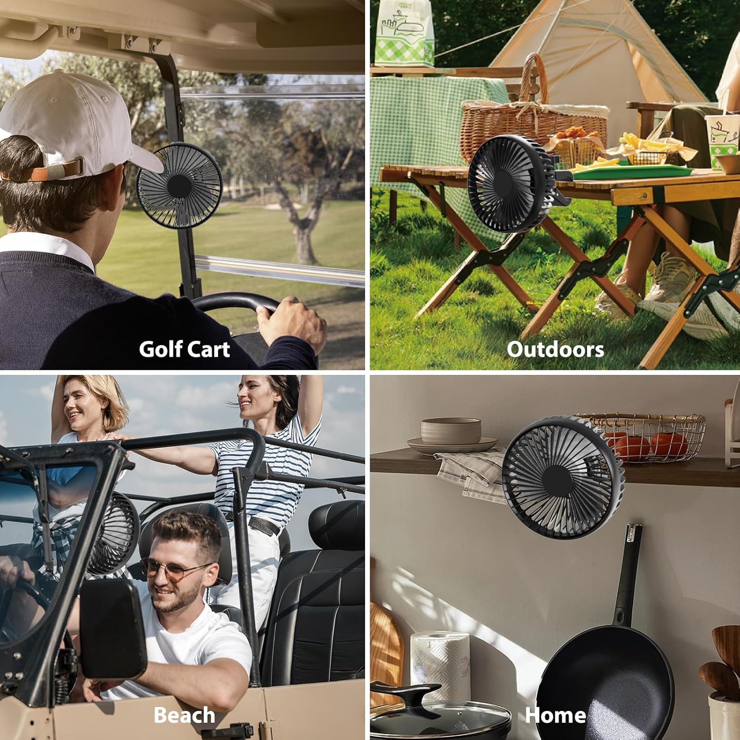 Portable USB Plug In Golf Cart Fan 2