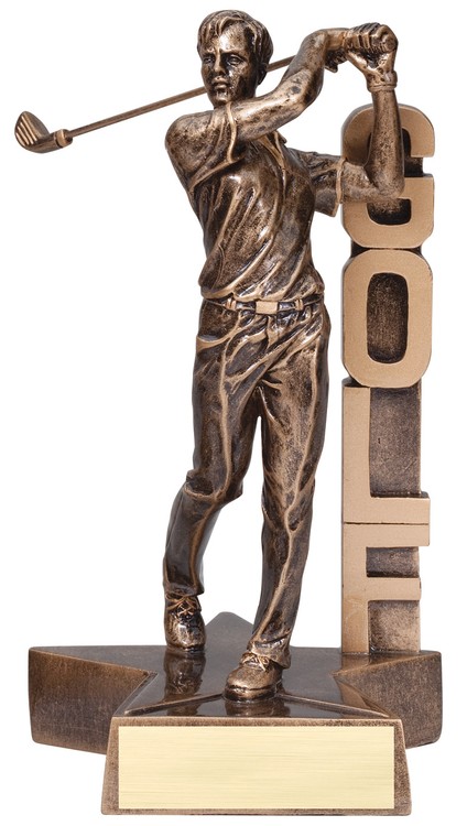 8 1/2" Tall Golf Male Billboard Resin Award 2