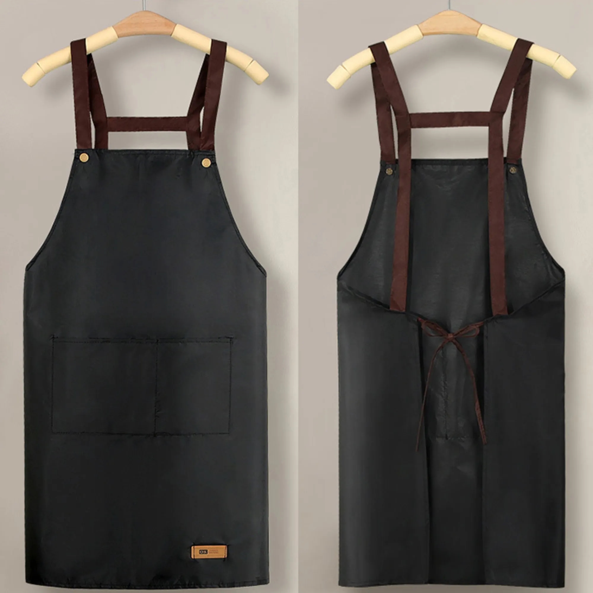 Pocketed Cotton Apron, Adjustable, Daily Use 4