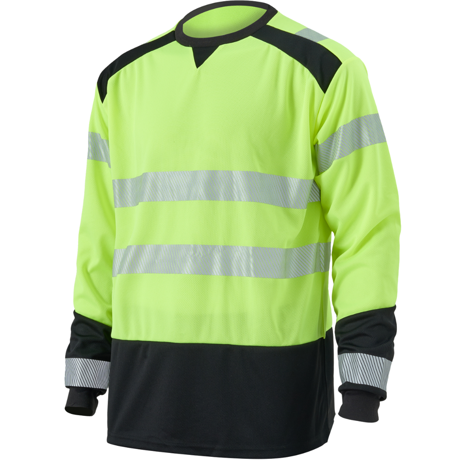 3.8 Oz. Polyester Class 3 Color Block Safety Long Sleeve T-Shirt With Segmented Tape 5