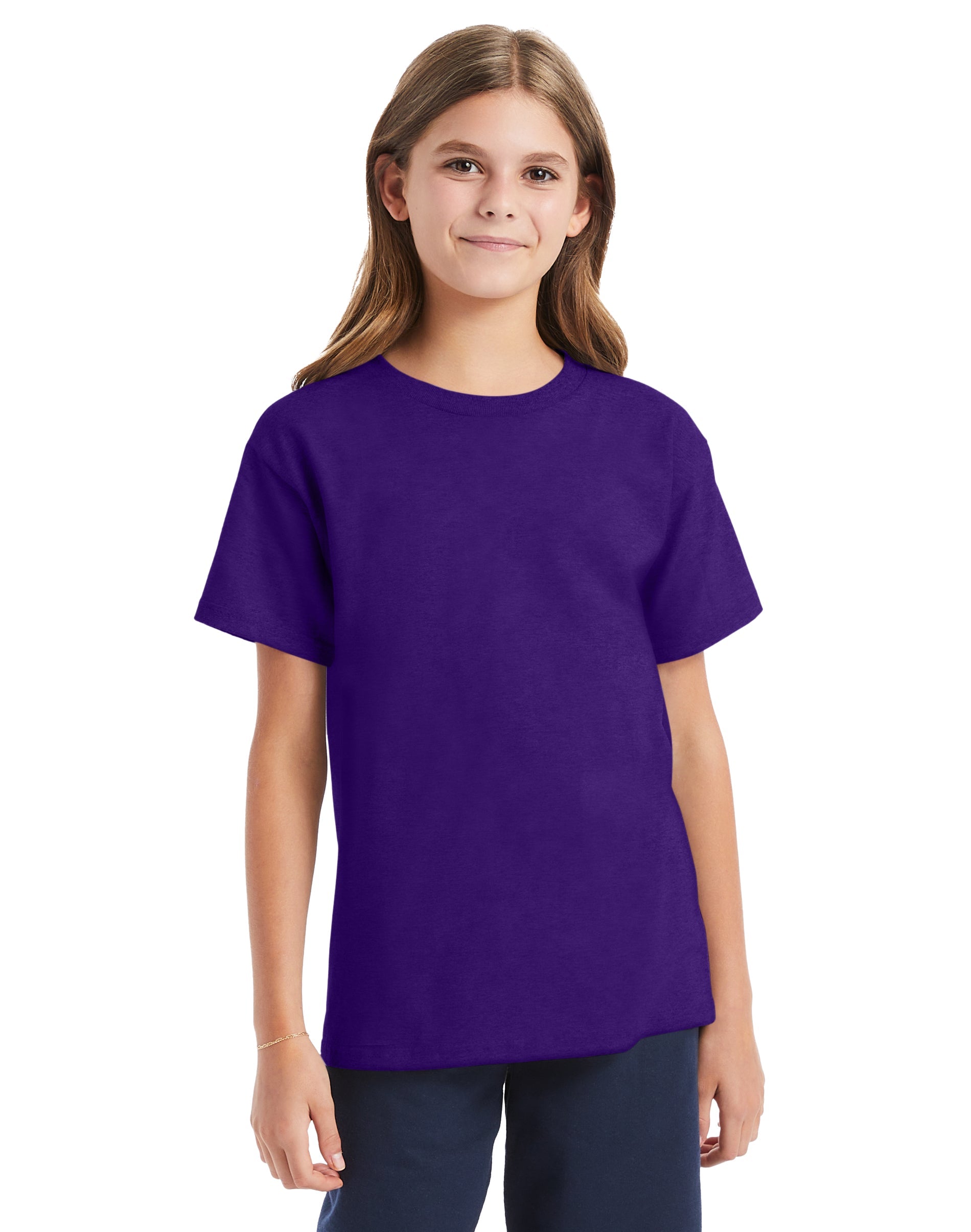 Hanes Essential-T Youth Short Sleeve T 14