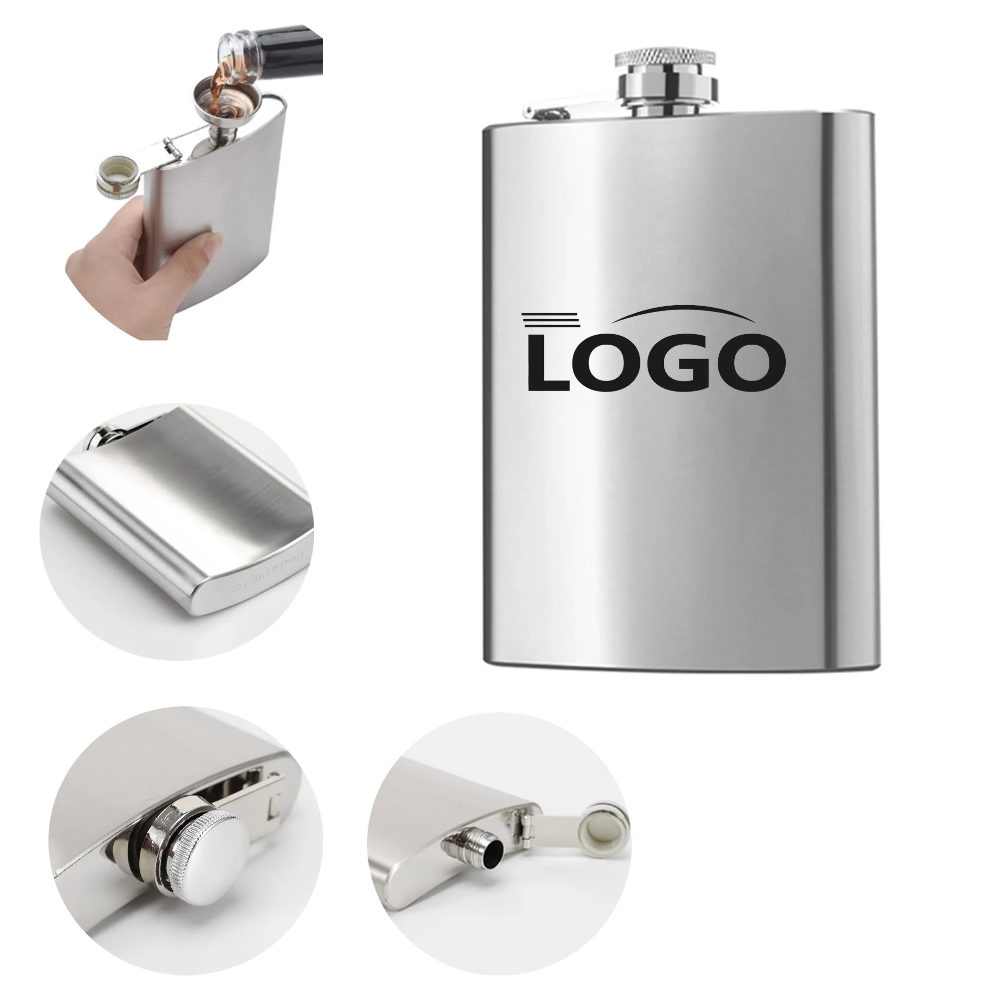 8oz Portable Stainless Steel Flask 2