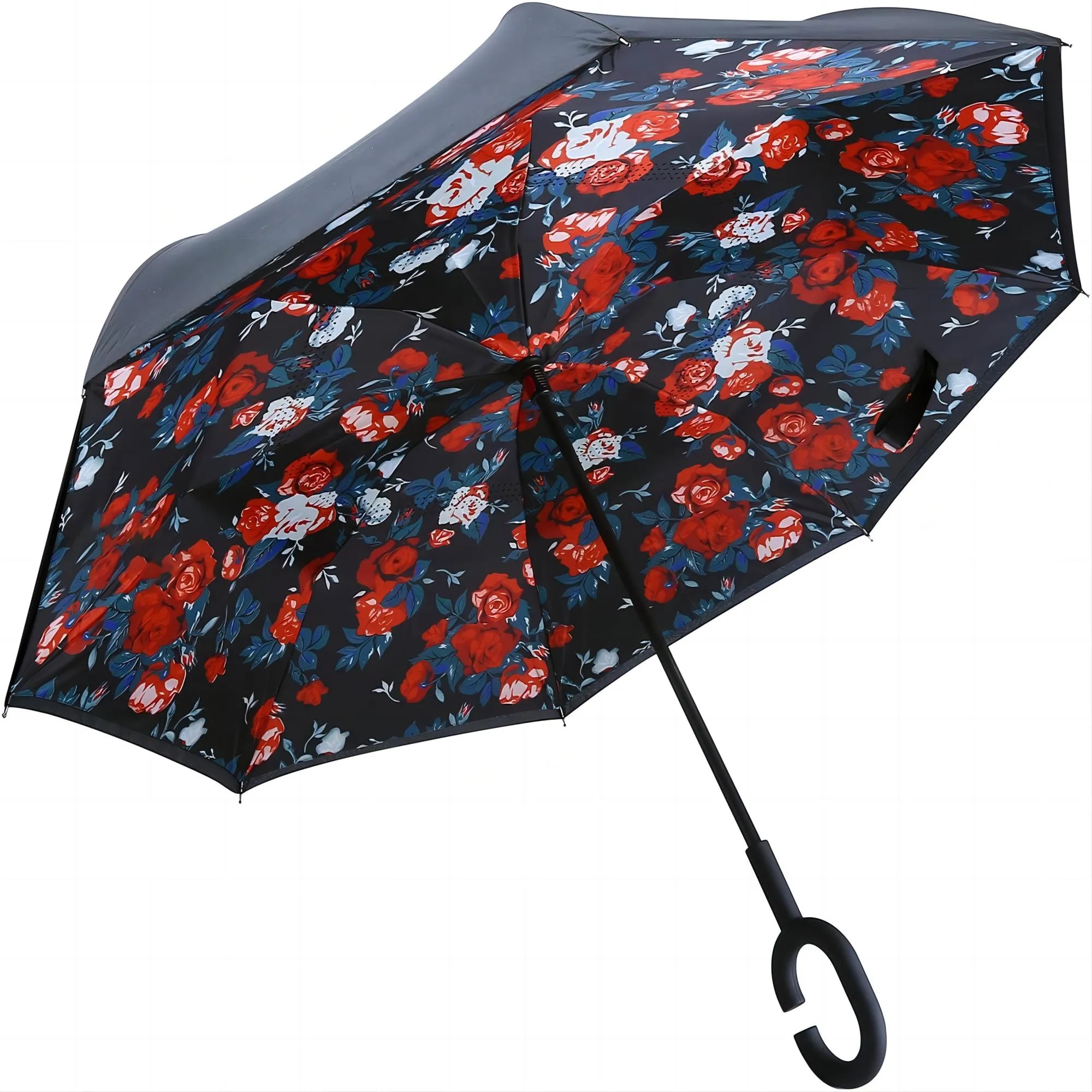 Windproof Double Layer Folding Inverted Umbrella MOQ50 1