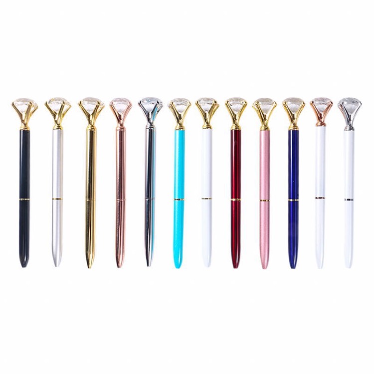 Retractable Metal Crystal Ballpoint Pens 6